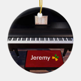 Adorno De Cerámica Herramienta Piano y Piano Rojo, plantilla Navidad