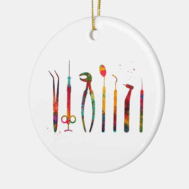 Adorno De Cerámica Herramientas de dentista (Izquierda)