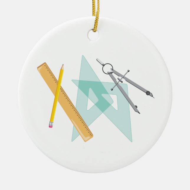 Adorno De Cerámica Herramientas de dibujo (Frente)