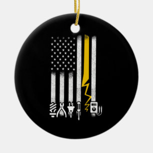 Adorno De Cerámica Herramientas de la bandera estadounidense para los