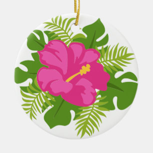 ADORNO DE CERÁMICA HIBISCUS DE ROPA CALIENTE