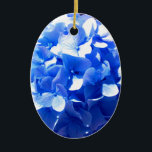 Adorno De Cerámica Hidrangea azul cobalto<br><div class="desc">Hiperagua azul cobalto profundo romántico foto de H Cooper</div>