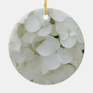 Adorno De Cerámica Hidrangea Flores Flores Blanco Floral Elegante Blo