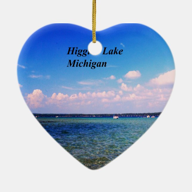 Adorno De Cerámica Higgins el lago Michigan (Atrás)