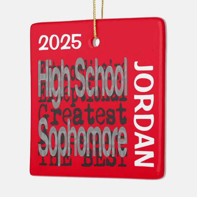 Adorno De Cerámica High School Sophomore Extraordinaire CUSTOM (Izquierda)