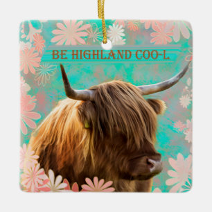 Adorno De Cerámica Highland Coo
