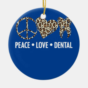 Adorno De Cerámica Higiene Oral Dental Trabajo de Leopardo Ortodoncis