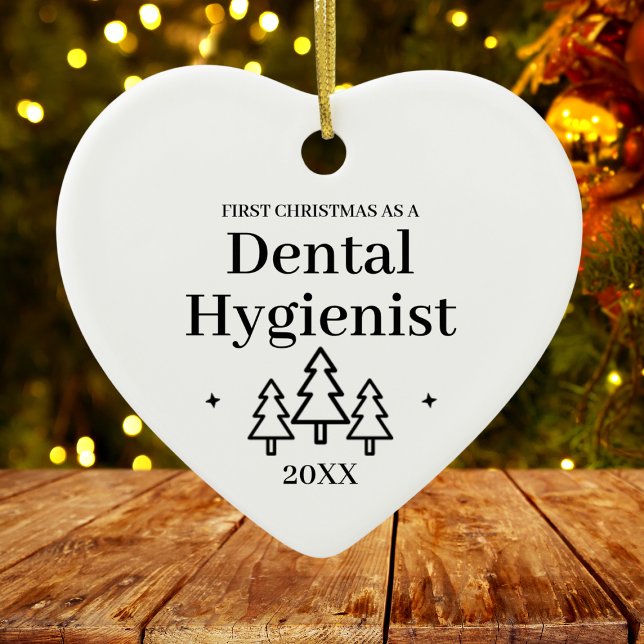 Adorno De Cerámica Higiénico dental nuevo Navidad laboral (Dental Hygienist New Job Christmas Ceramic Ornament
)