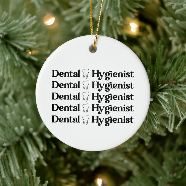 Adorno De Cerámica Higienista dental | RDH Dentist Dental gifts (Árbol)