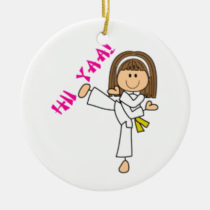 Adorno De Cerámica Hii Yaa Karate