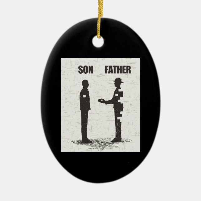 Adorno De Cerámica Hijo y padre (Frente)