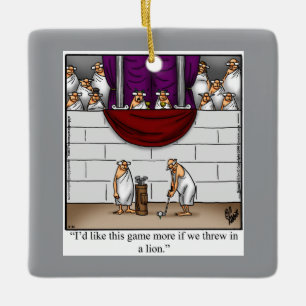 Adorno De Cerámica Hilarious Golf Humor Navidades