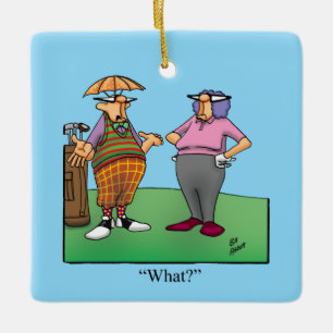 Adorno De Cerámica Hilarious Golf Humor Navidades