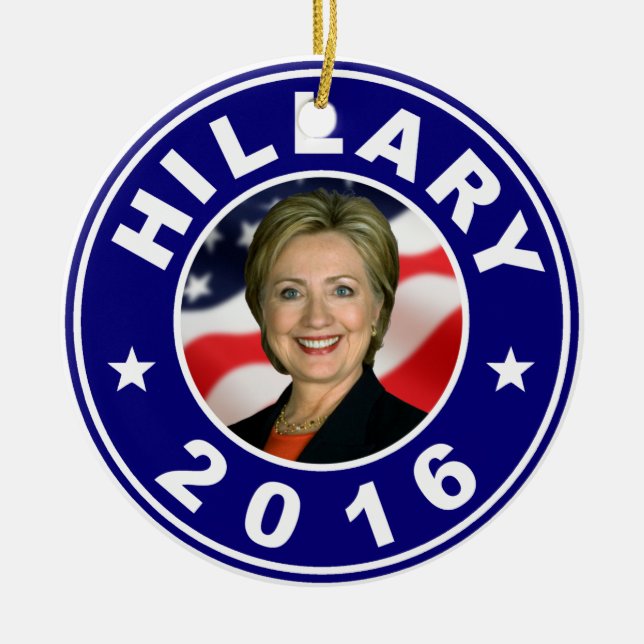 Adorno De Cerámica Hillary 2016 (Frente)