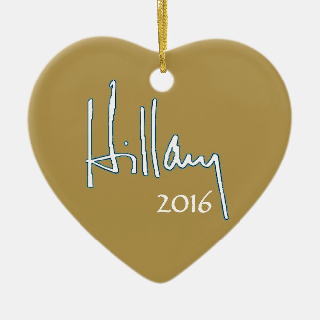 Adorno De Cerámica Hillary Clinton 2016 (Frente)