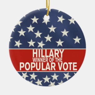 Adorno De Cerámica ¡Hillary, ganador del voto popular!