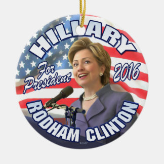 Adorno De Cerámica Hillary Rodham Clinton 2016