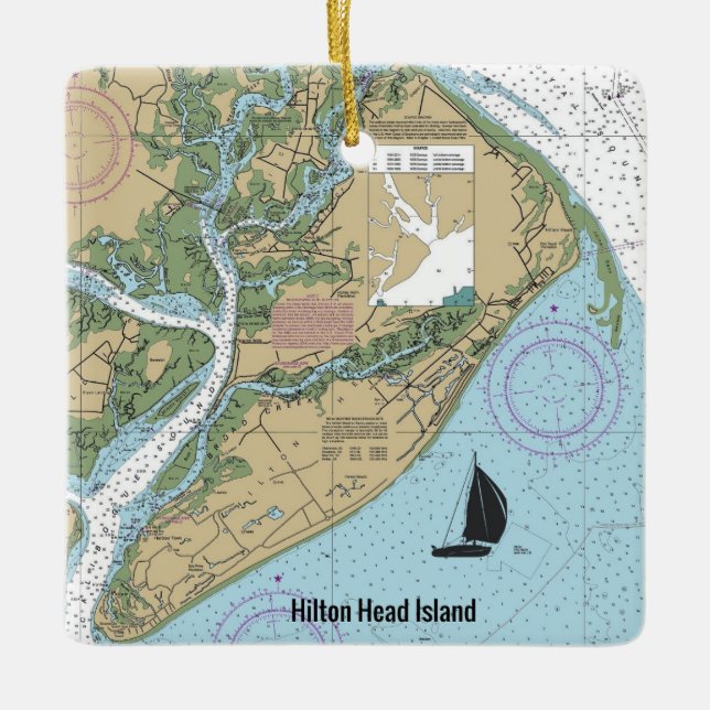 Adorno De Cerámica Hilton Head Island (Anverso)