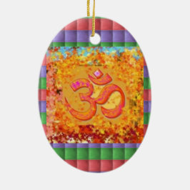 Adorno De Cerámica Hinduism del canto del símbolo del mantra de OM