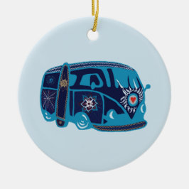 Adorno De Cerámica Hippie Van Ornament
