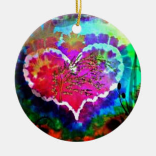 Adorno De Cerámica Hippy en la colección del regalo del teñido
