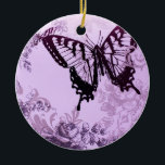 Adorno De Cerámica hipster girly boho moda mariposa<br><div class="desc">Ornamento de mariposa púrpura de moda</div>