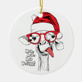 Adorno De Cerámica Hipster Navidades Giraffe | Vacaciones