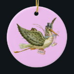 Adorno De Cerámica HISTORIA NIÑA BEBÉ DUCHA MONOGRAM Ruby rojo<br><div class="desc">Diseño elegante y colorido,  elaborado a partir de la vintage,  con una brillante piedra en 3D.</div>