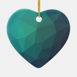 Adorno De Cerámica Hitech 3d corazón azul