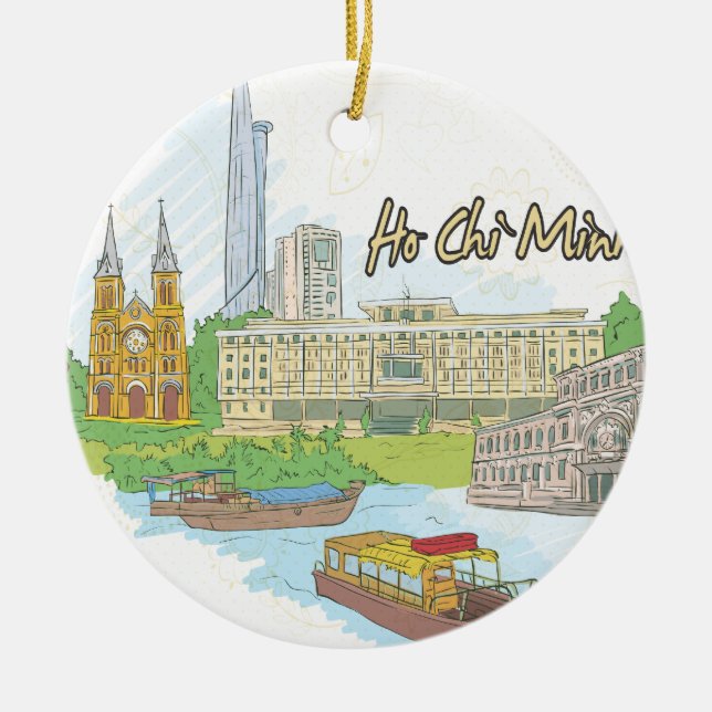 Adorno De Cerámica Ho Chi Minh (Frente)