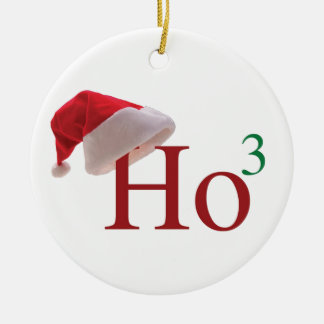 Adorno De Cerámica Ho Ho Ho 3 Felices Navidad al 3ro poder