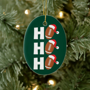 Adorno De Cerámica Ho Ho Ho Fútbol Humor Divertido de la Temporada