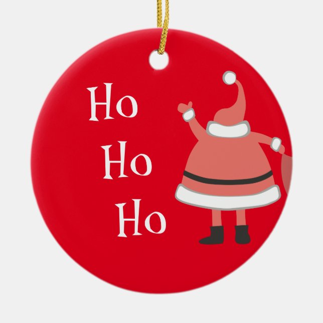 Adorno De Cerámica Ho Ho Ho Ho (Frente)