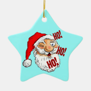 Adorno De Cerámica Ho Ho Ho Papá Noel