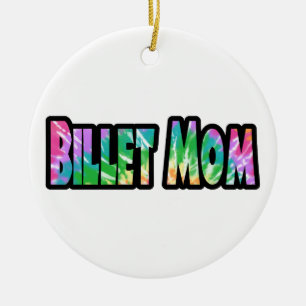 Adorno De Cerámica Hockey Billet Mom Tie Dye