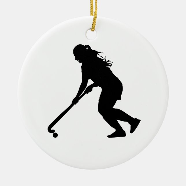 Adorno De Cerámica Hockey hierba (Frente)