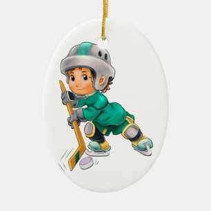 Adorno De Cerámica Hockey sobre hielo