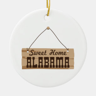 Adorno De Cerámica Hogar dulce Alabama