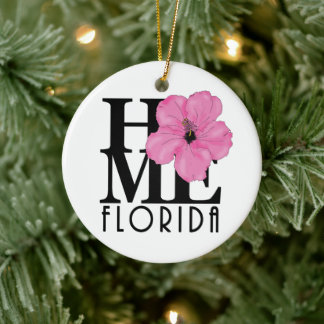 Adorno De Cerámica HOGAR Florida Rosa Hibiscus