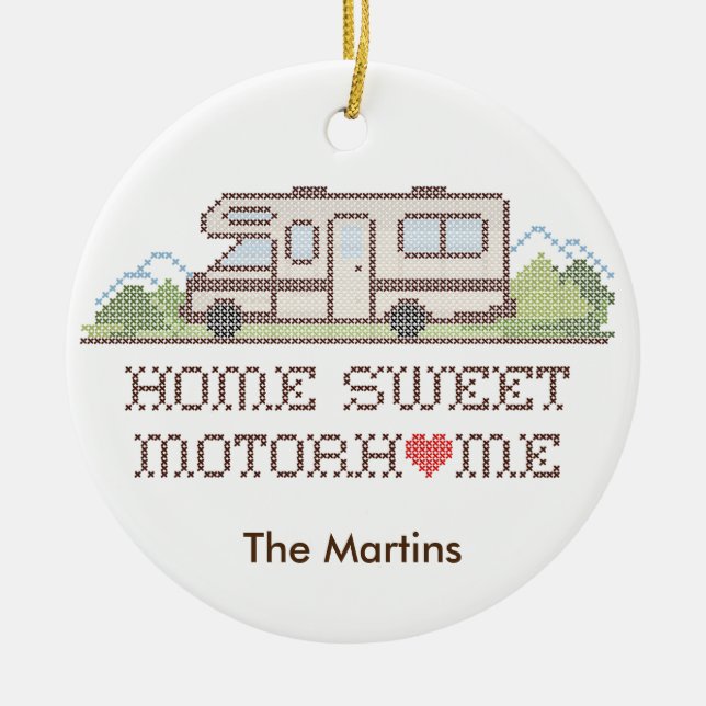 Adorno De Cerámica Hogar Sweet Motorhome Ornament (Frente)