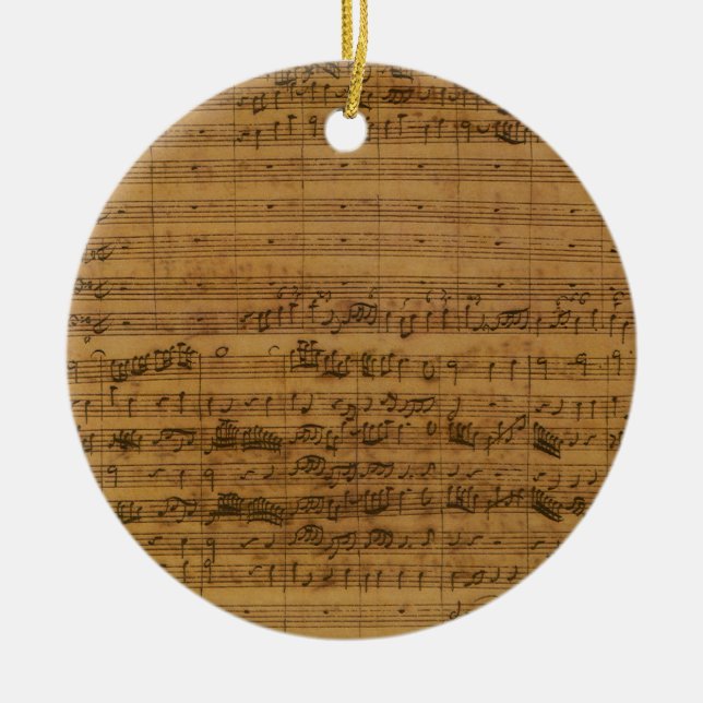 Adorno De Cerámica Hoja de época de Johann Sebastian Bach (Frente)