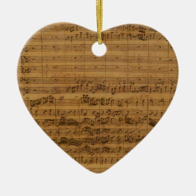 Adorno De Cerámica Hoja de época de Johann Sebastian Bach (Frente)