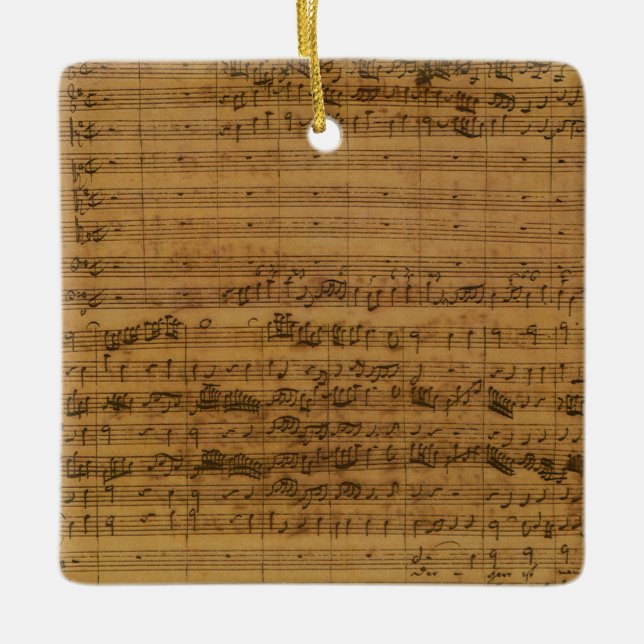 Adorno De Cerámica Hoja de época de Johann Sebastian Bach (Anverso)