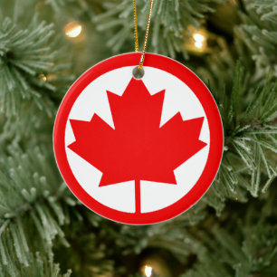 Adorno De Cerámica Hojas de arce de Canadá