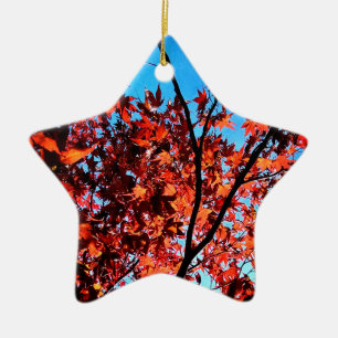 Adorno De Cerámica Hojas de otoño