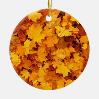 Adorno De Cerámica Hojas doradas de verano indias