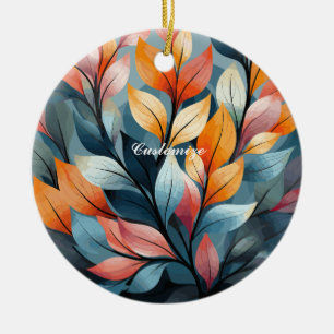 Adorno De Cerámica Hojas multicolores Thunder_Cove