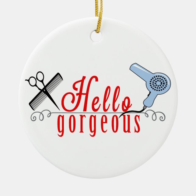 Adorno De Cerámica Hola Gorgeous (Frente)