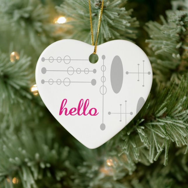 Adorno De Cerámica Hola MidCentury Modern MCM Nuevo Home Keepsake (Árbol)