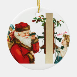 Adorno De Cerámica Hola Santa